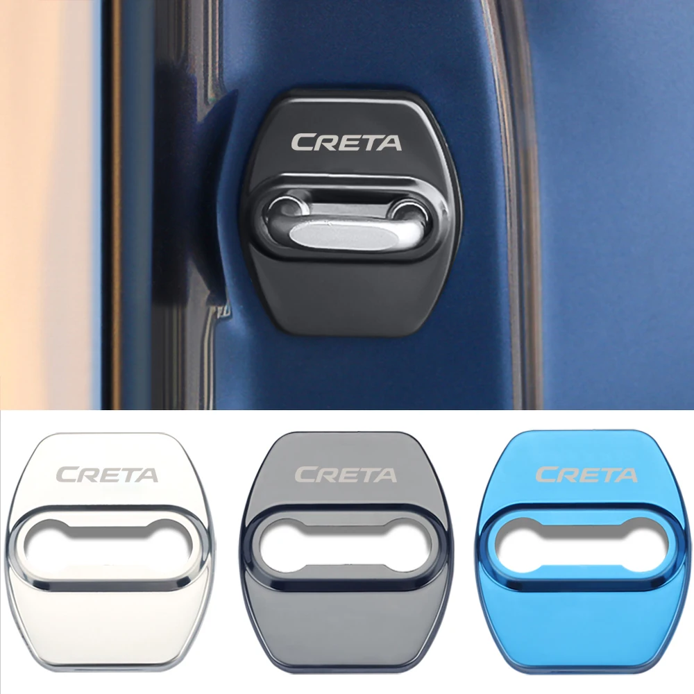 Per Hyundai Door Lock Cover Creta Logo Sticker Hyundai Creta Ix25 Door Protector Buckle Cover Hyundai Accessori Auto