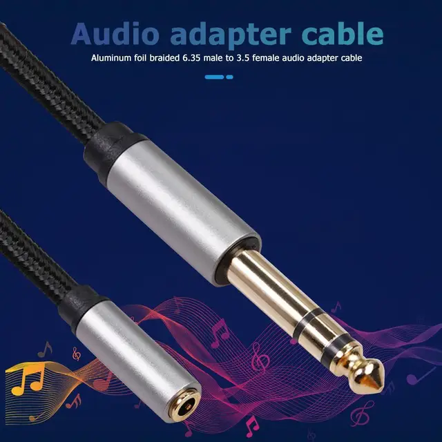 Cavo Adattatore Audio 1/4 A 1/8 - Prolunga Stereo 6.35mm Maschio A 3.5mm Femmina, Lunghezza 5.9FT