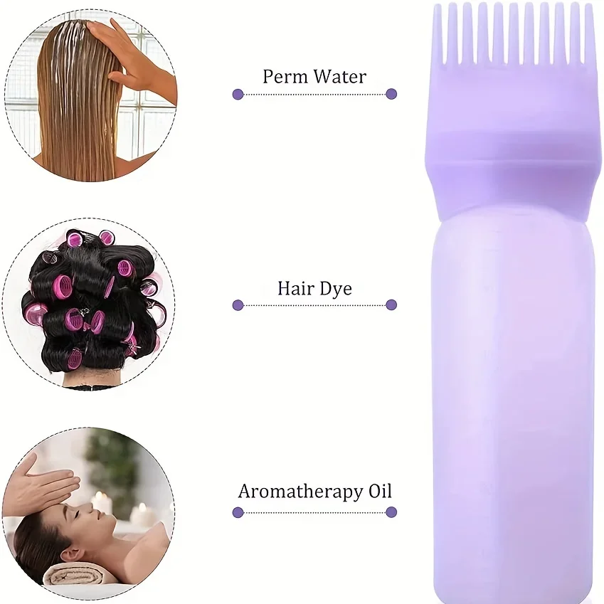 120ml 4.06oz Hair Dyeing Bottle Squeeze Applicator Bottle Oil Plastic Hair Dye Coloring Hairdressing Styling Tool