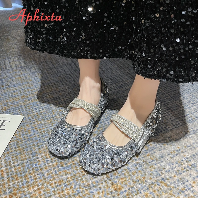 Aphixta 3CM Height Increasing Women Loafers Bling Crystal Cloth Flats Woman Casual Shoes Colorful Loafers zapatos de mujer