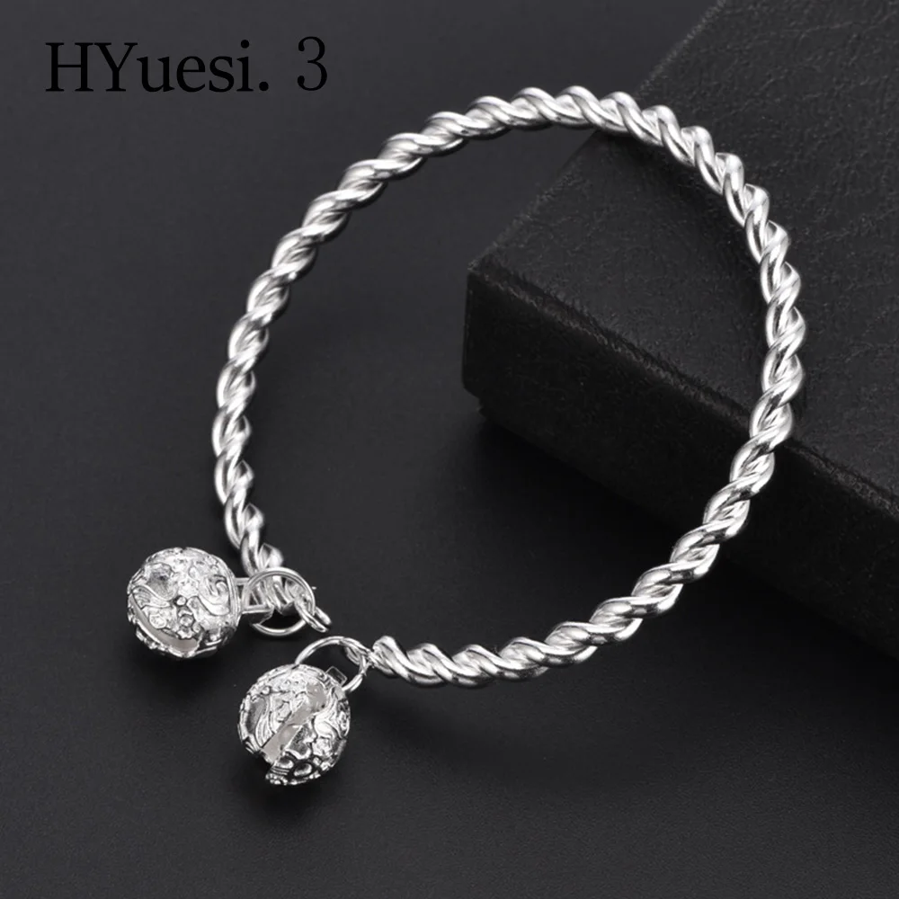 Mit Öffnung AliExpress Bestfriend - Für Silber Farbe Manschette Zwei Klassische Mode Glocken Armreif Twisted Verstellbare Frauen Geschenke Armband