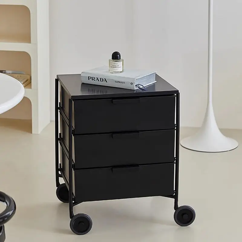 Nordic Movable Storage Cabinet Home Light Luxury Bedside Table Creative Modern Bedroom Small Cabinet Fashionable Storage