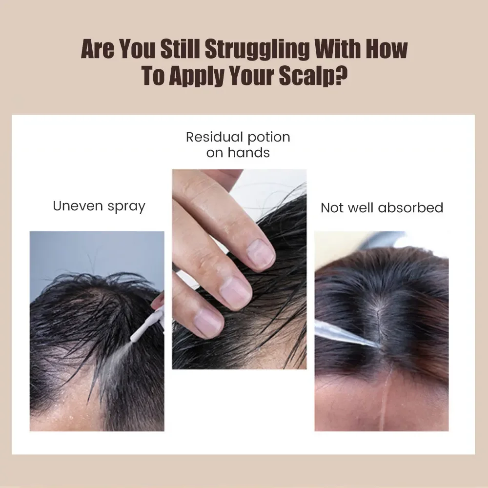 EMS Microcurrent Scalp Applicator Liquid Comb Massage Comb Essential Oil Liquid Guiding Scalp Massager Red Light Therapy