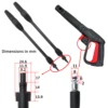Pressure Washer Spray Gun Lance Nozzle for AR Blue Clean Black Decker Bosch Michelin Makita Stanley Pressure Washer 5