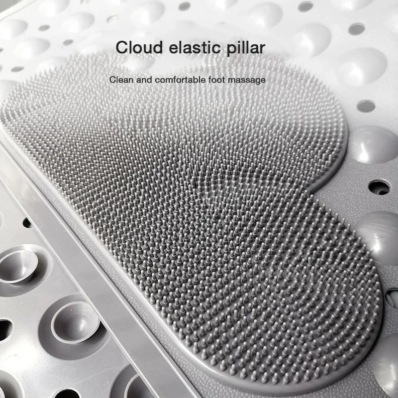 Washable Bathroom Non Slip Pad Suction Cups Anti Mould Foot Massage Area Shower Carpet Stall Floor Mat Bathing Accessories