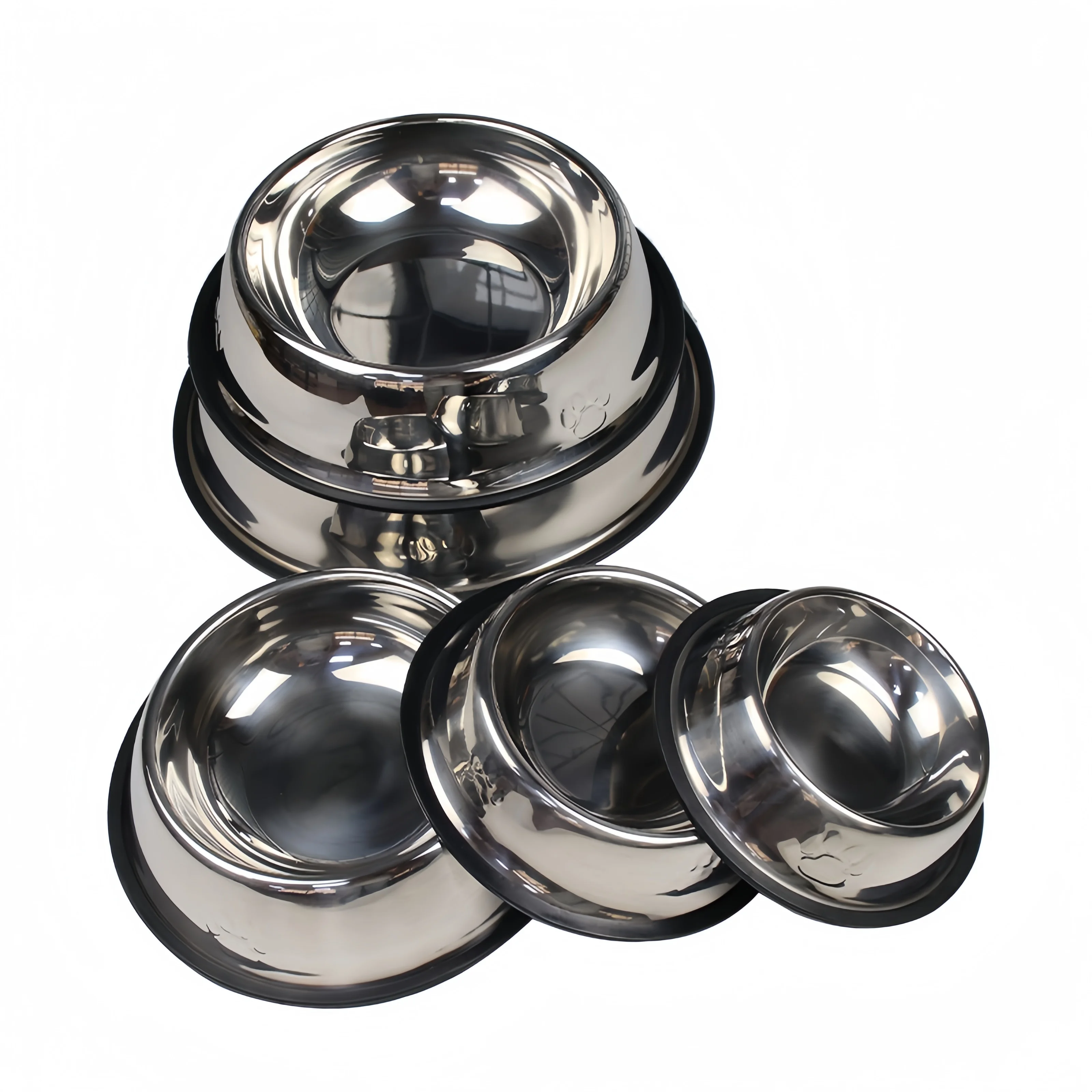 Pet Dog Cat Stainless Steel Bowl Pet Feeding Bowl Cat and Dog Drinking Bowl Metal Feeder Bowl Durable Easy To Clean Pet Supplies 4