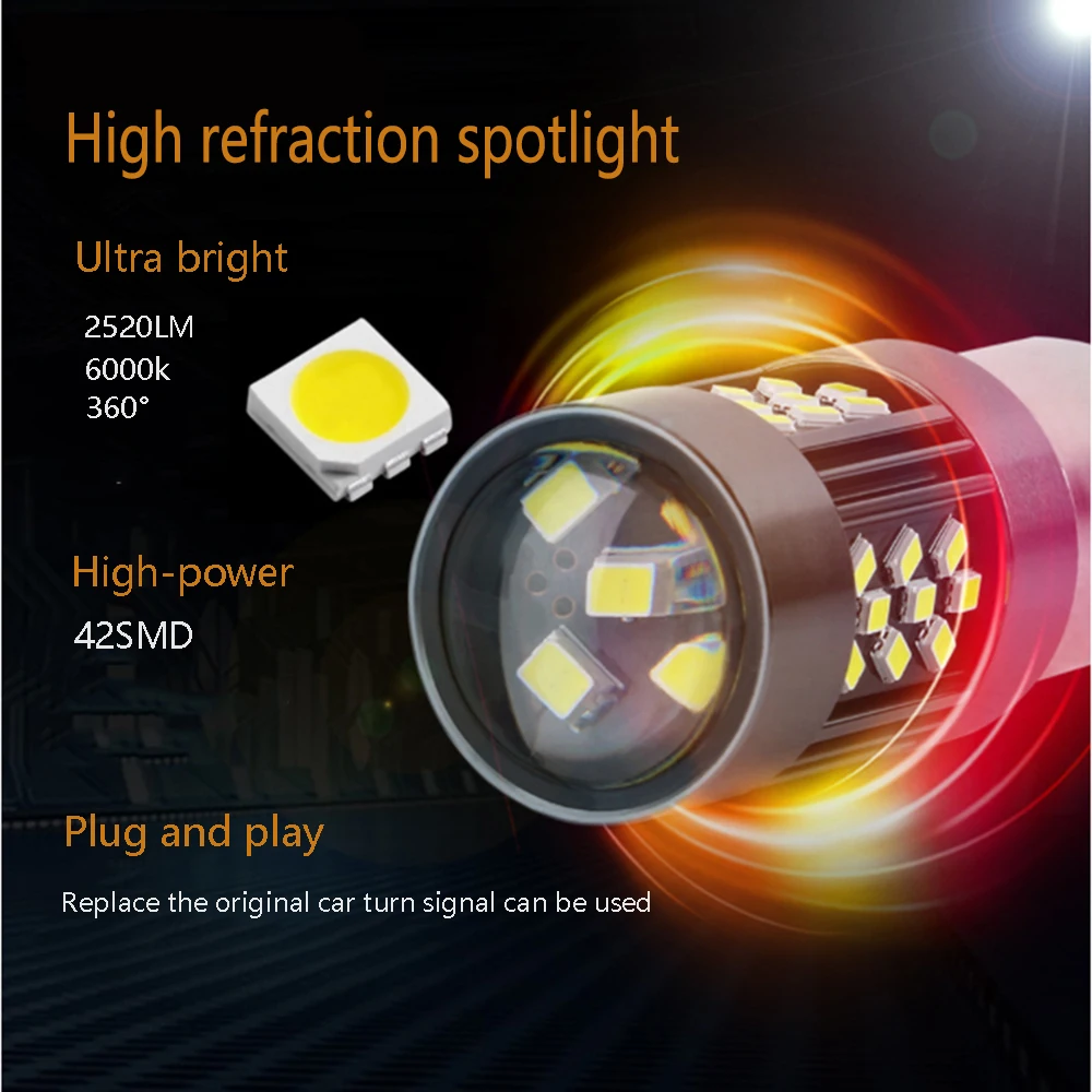 Canbus LED , Skoda Superb Octavia 2 FL 2010 2011 2012 2013, LED ְ , DRL , P21W, 1156, BA15S, 2 