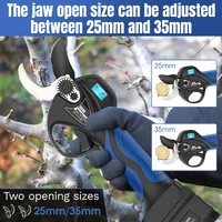 16.8V 35mm Brushless Electric Pruning Shears Digital Display Power Branches Pruner for Fruit Tree Shrub 2