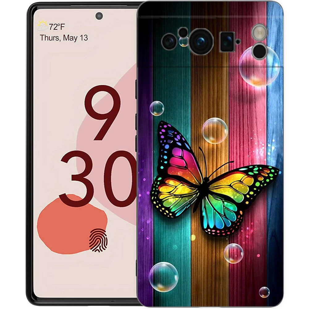 Schmetterling Handy hülle Abdeckung für Google Pixel 8 7 6 7a 6a Pro 5g stoß festes Silikon weich 9 pro xl 8 pro 5g Shell Coque Capas Taschen – Detail 5