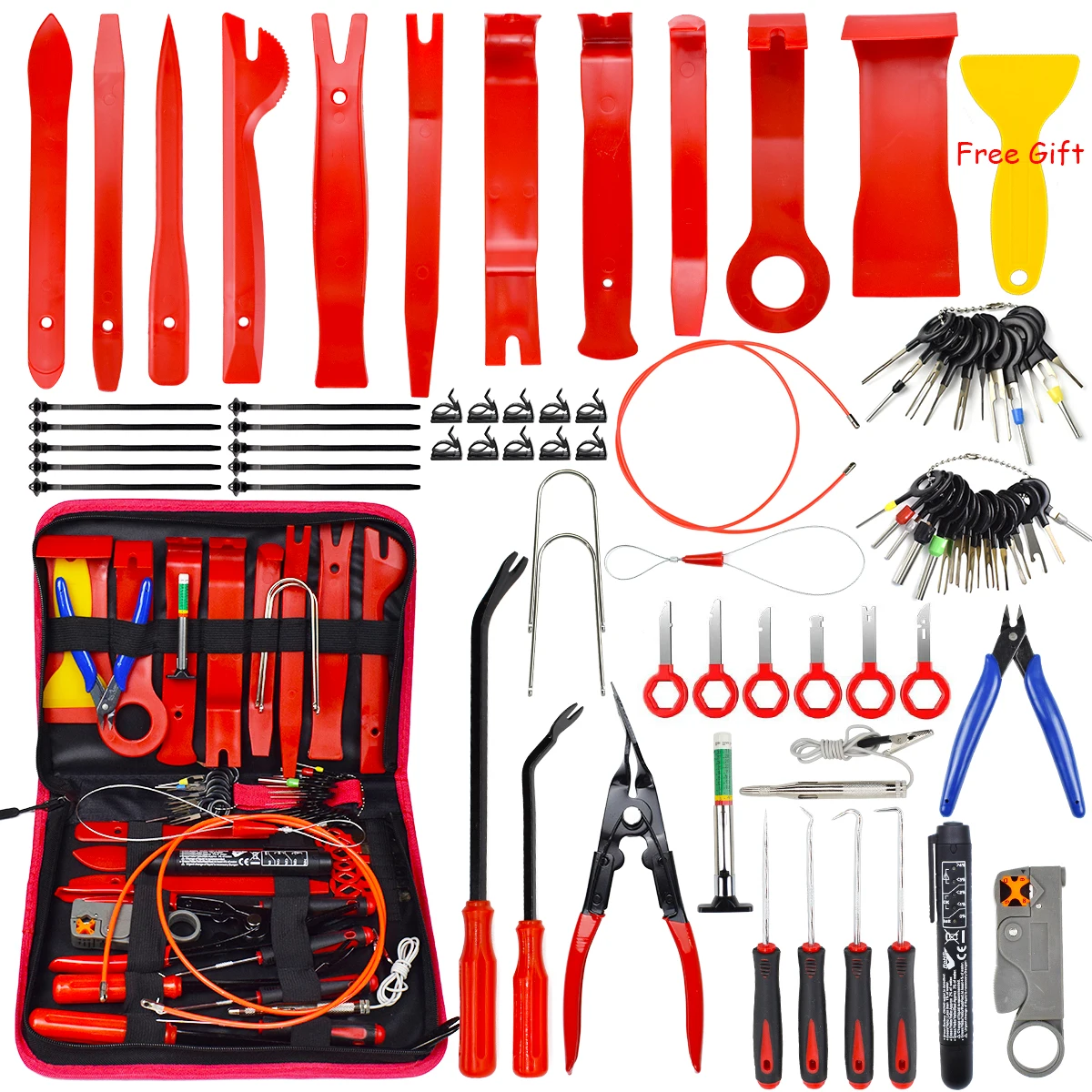 SEAMETAL 12pcs Car Removal Tool Set Auto Trim Panel Door Dash Clip Radio  Audio Remover Tool Kit Disassembly Interior Accessories - AliExpress