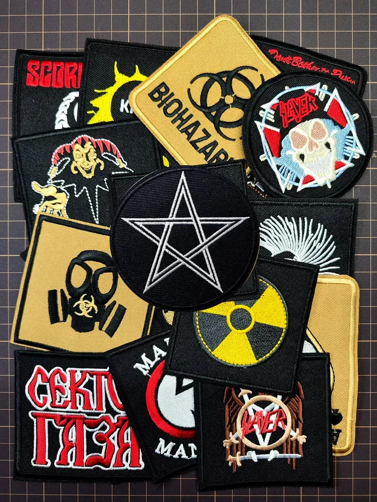 ROCK MUSIC Patch For Clothing Iron On Embroidered Sewing Applique Fabric Badge Apparel Accessories Band images - 6