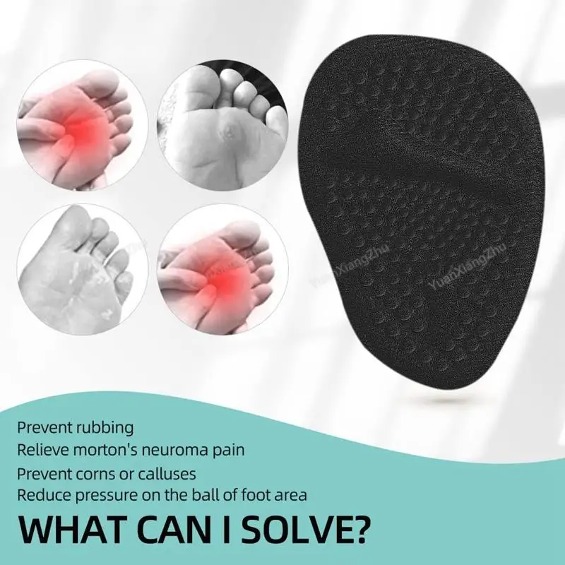 Silicone Shoe Insoles gel Women Forefoot Pads Plantar Fasciitis Relief Comfortable Foot Pads Shock Absorption Foot care