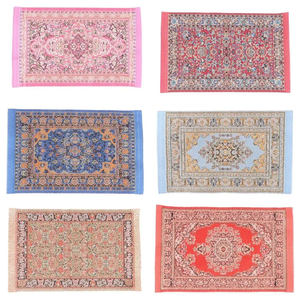 

Mat Dollhouse Accessories Model Crafts 1:12 Dollhouse Miniature Dollhouse Furniture Dollhouse Carpet Simulation Weaving Rugs