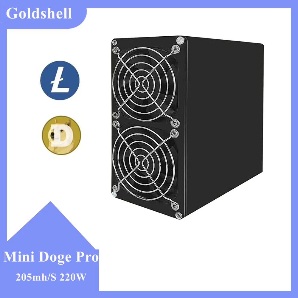 

Goldshell Mini-Doge Pro LTC & Doge Coin 205MH/S 220 Вт малошумная Майнер для мелкого домашнего рикциона (в комплекте источник питания)