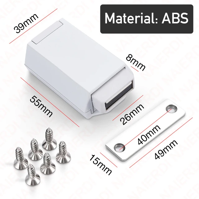 NAIERDI Door Catches Heavy Duty Push to Open Catch for Hidden Door Handle