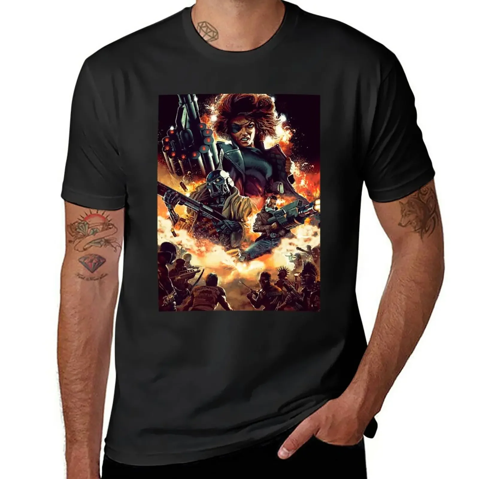 Huntdown Deluxe Artwork T-Shirt Animal Prinfor Boys Boys Animal Print Hippie Clothes Camicie Da Allenamento Da Uomo