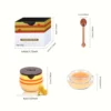 Lip Mask Honey Pot, Moisturizing Lip Mask with Brush, Lip Sleeping Mask Overnight, Hydrating Lip Balm, Lip Mask Propolis 5