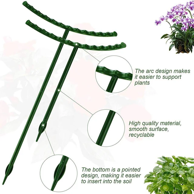1/6 db Műanyag Növényi Tartóhalom Virágok Üvegházhatású Elrendezés Félkör Rögzített Tartó Beltéri Mászó Zárójel - Image 5
