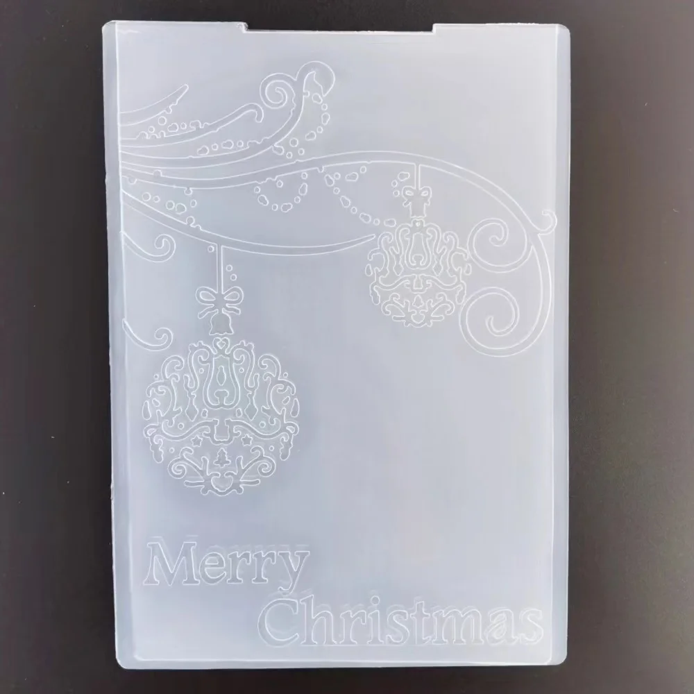 Plastic Embossing Folder Embossing Folder Merry Christmas Decoration Drawing stencil Embossing Folder for Card Making DIY Plastic Scrapbooking Photo Album Card