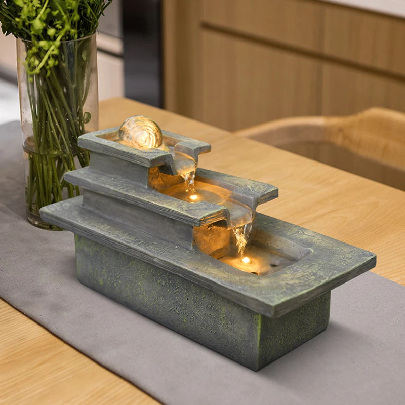 Running Water Ornaments, Circulating Water, Household, Study, Fortune, Desktop Decoration, Transfer Ball, Office, Creative Decor
