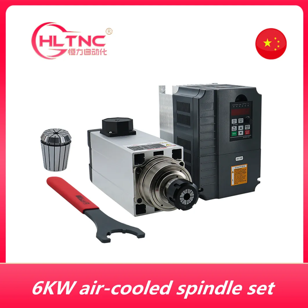 스핀들 세라믹 볼 베어링 CNC 스핀들 모터, CNC 기계용 공랭식, 6 kw, 220v, 380v, 400-800HZ, 빠른 배송