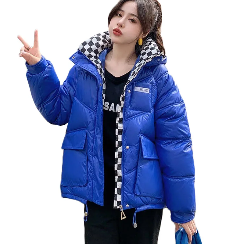 

Женская зимняя куртка 2022, пуховая хлопковая парка, женское короткое пальто, теплая Толстая хлопковая стеганая куртка, ветрозащитная Студенческая верхняя одежда