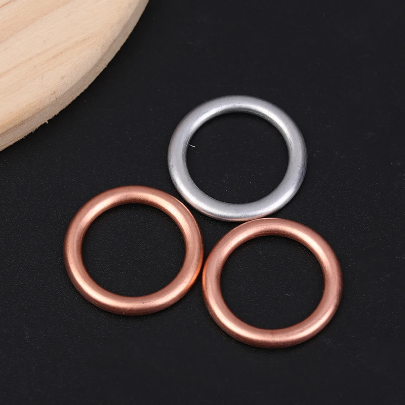 10pcs Car Oil Pan Drain Gasket Drainage Bolt Pad Aluminum/ Copper Oil Drain Plug Gasket Replaceable Accessories oil drain plug gasket