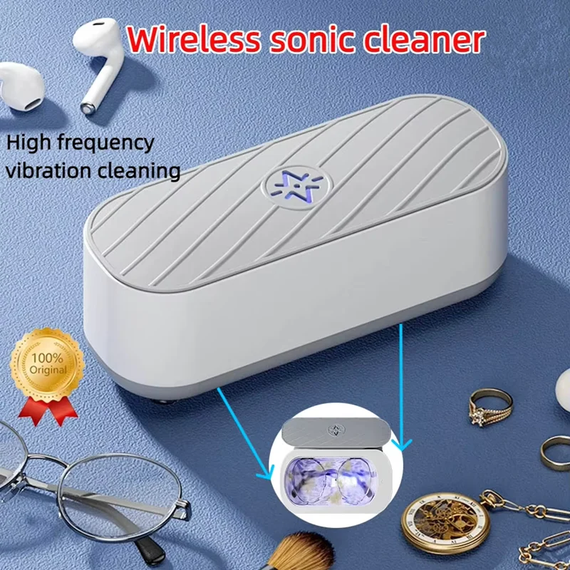 45000Hz Ultrasonic Cleaner USB-C Rechargeable Deep Clean Jewelry Glasses Watches High Frequency Vibration Home Travel Use 2026 1