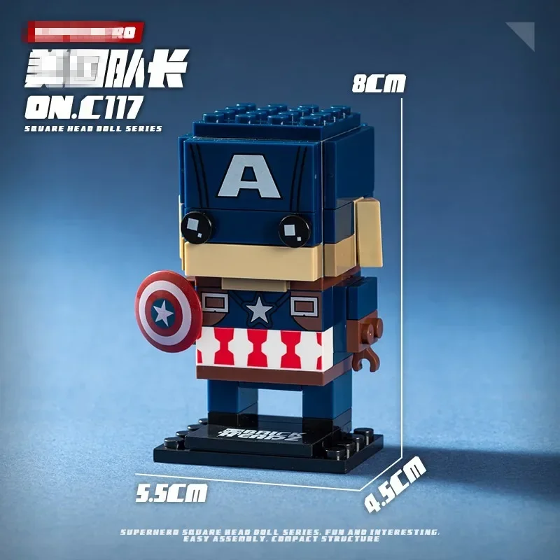 Cartoon Character Iron Man Captain America Building Blocks Toys Small Particles Build Model Toys Give Children Educational Gifts 5