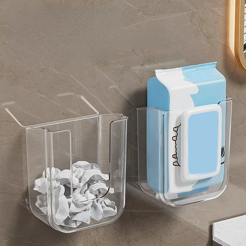 Wet Tissue Storage Box Wall Mounted Wipe Holder Dispenser No Punching Tissue Box Holder for Kitchen Bedroom Toilet Organizer Tissue Box Tissue Dispenser Wet Tissue Storage Box Tissue Storage Box