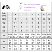 VONDA Plus Size 5XL Women Elegant Bow Maxi Skirts Fashion High Waist Pleated Ruffled Long Skirts Elastic Waist Jupes Faldas Saia - Image 6