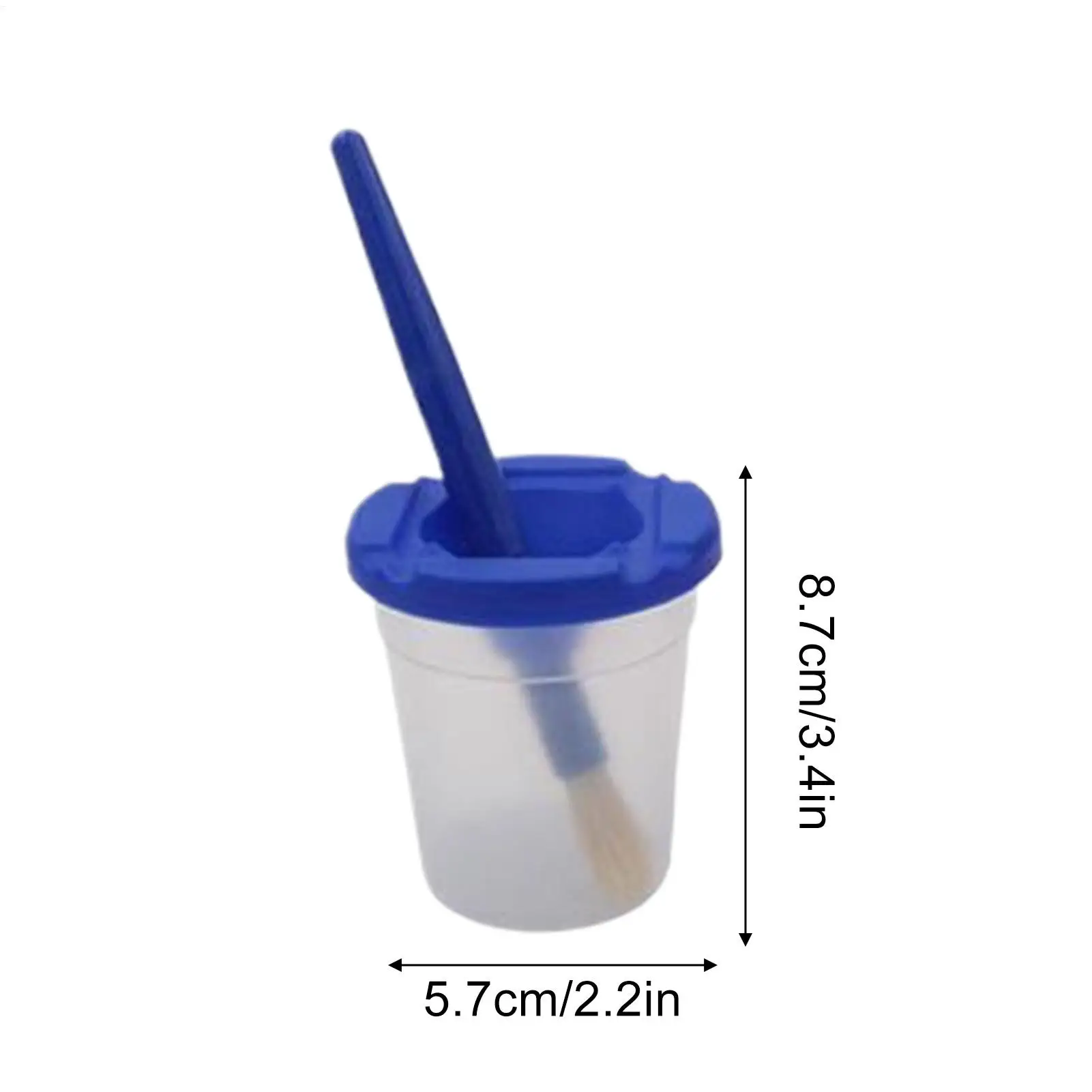 5pcs 유출 방지 페인트 컵 낙서 방지 누출 방지 물 세척 컵 재사용 가능한 밀폐 뚜껑 브러쉬가 있는 유출 방지 홀더