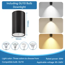 Modern Rotatable Ceiling Spot Light for Home Interior Decoration (White light bulb)
