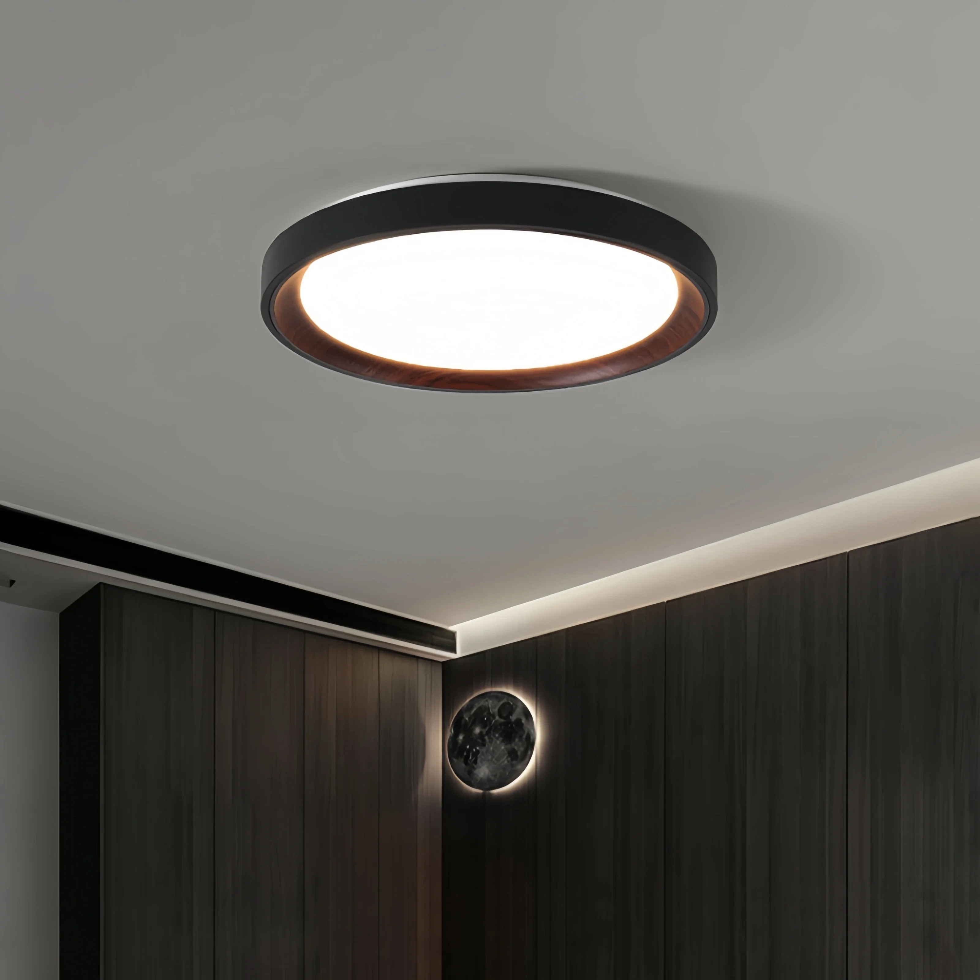 Wood-Style LED Ceiling Light 4