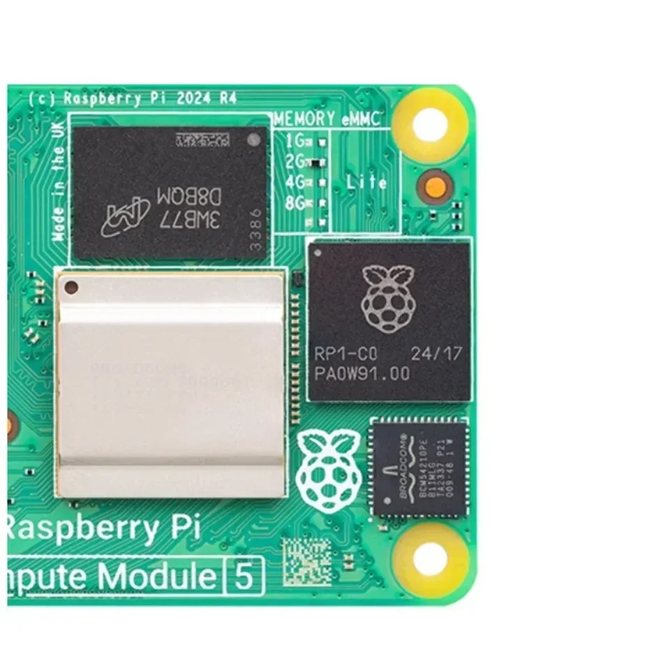 ミニPC Raspberry Pi5 4G RAM Raspberry Pi Compute Module 5 Rpi CM5, 2.4/5.0GHz Wi-Fi