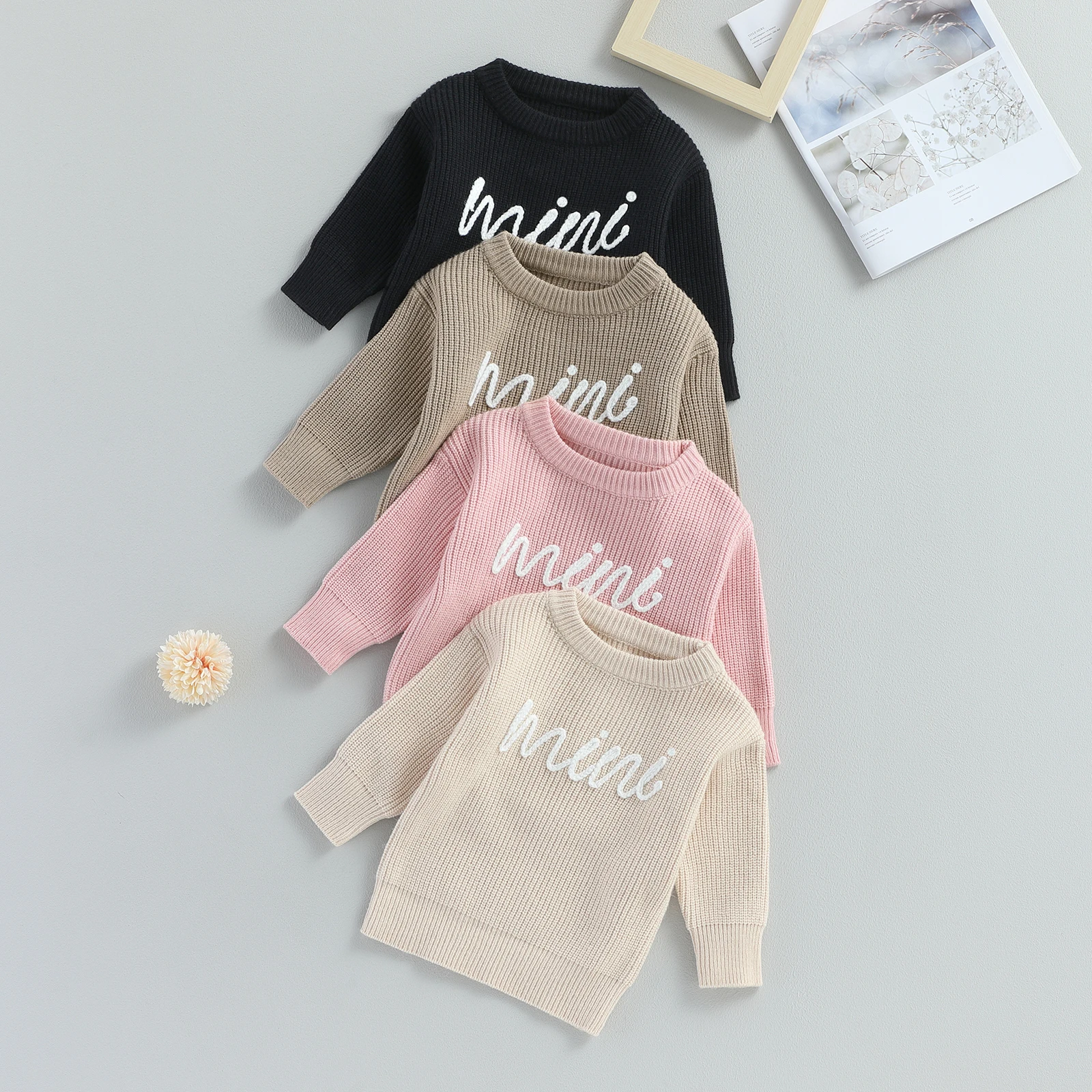 

Lioraitiin 0-6Y Toddler Baby Girl Boy Sweater Baby Knit Pullover Sweatshirt Infant Fall Winter Clothes