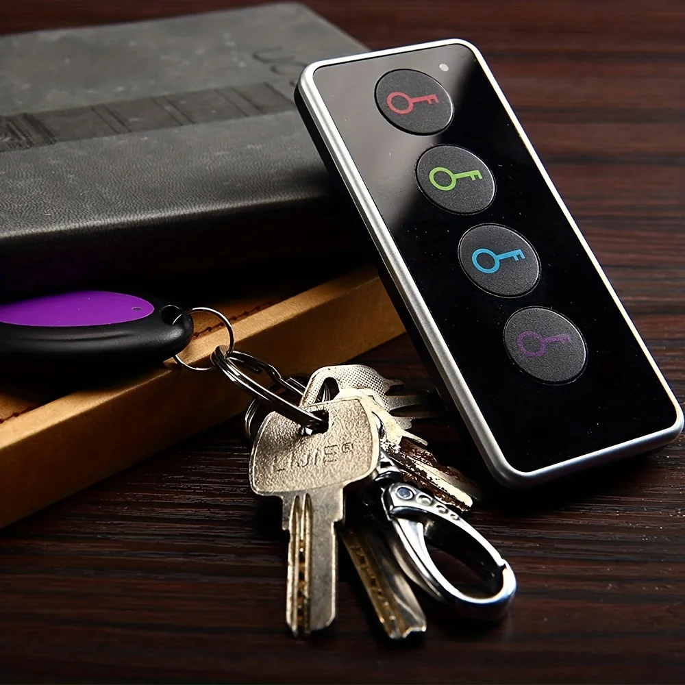 Wireless Key Finder Anti-Loss Tracker-4 Receivers Remote Locator for Car Keys/Phones/Wallets/Remotes-Easy to Use for Seniors
