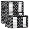 Foldable High Quality Quilt Storage Bag Large Capacity Blanket Clothes Closet Organizer with Reinforced Handle and Clear Window 1