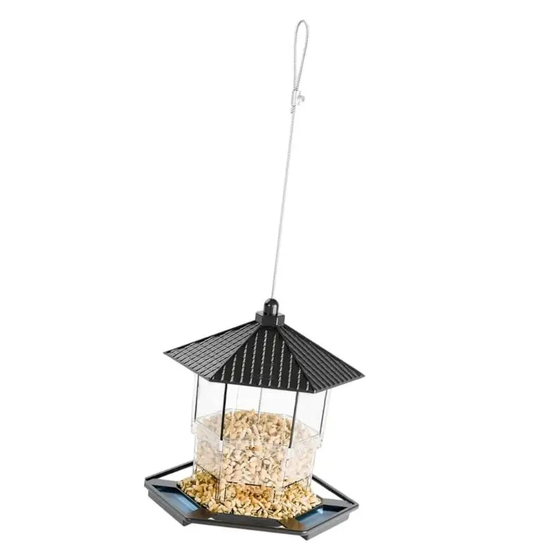 Durchsichtiger Vogelfutterbehälter aus Acryl, einfach auf glatten Oberflächen oder Trennwänden zu installieren, für kleine Vögel – Detail 5
