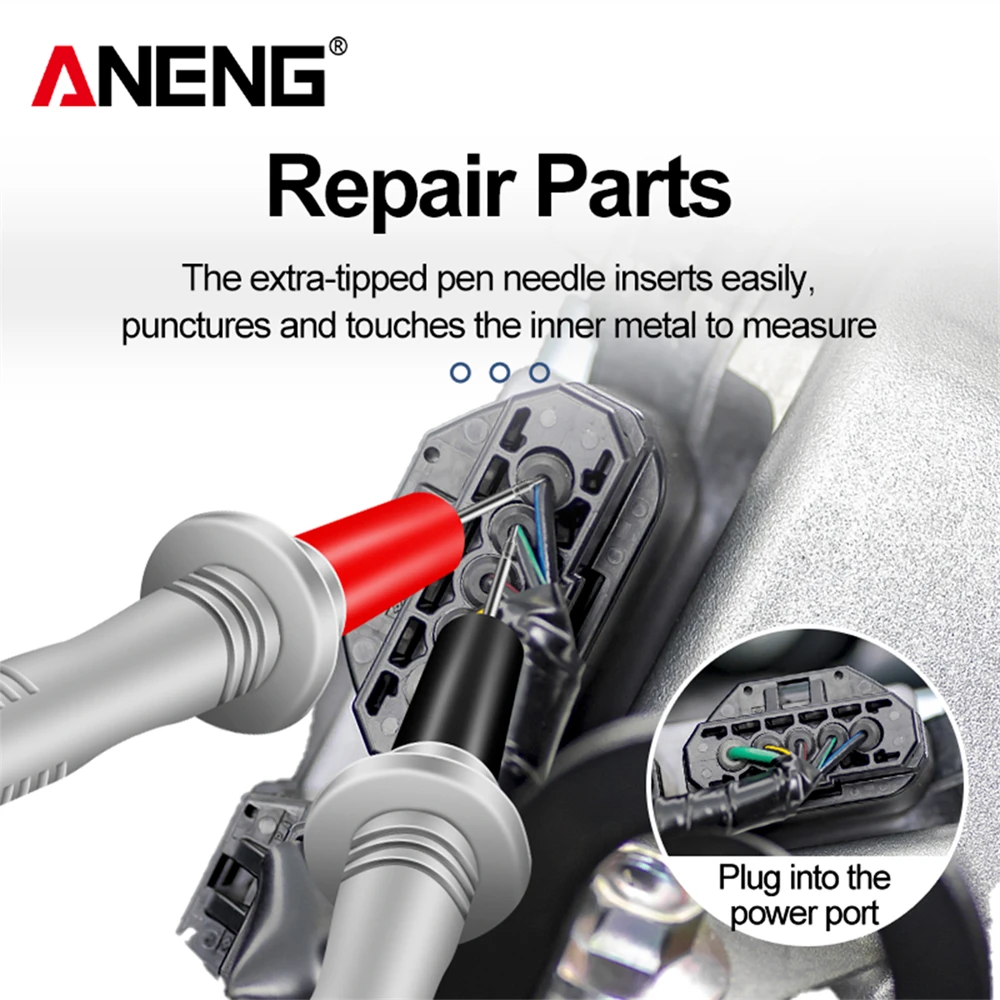 1000V 테스터 리드 유니버설 멀티미터 프로브 스프링 와이어 펜 케이블 디지털 멀티미터용 전기 도구 ANENG PT2009/2010