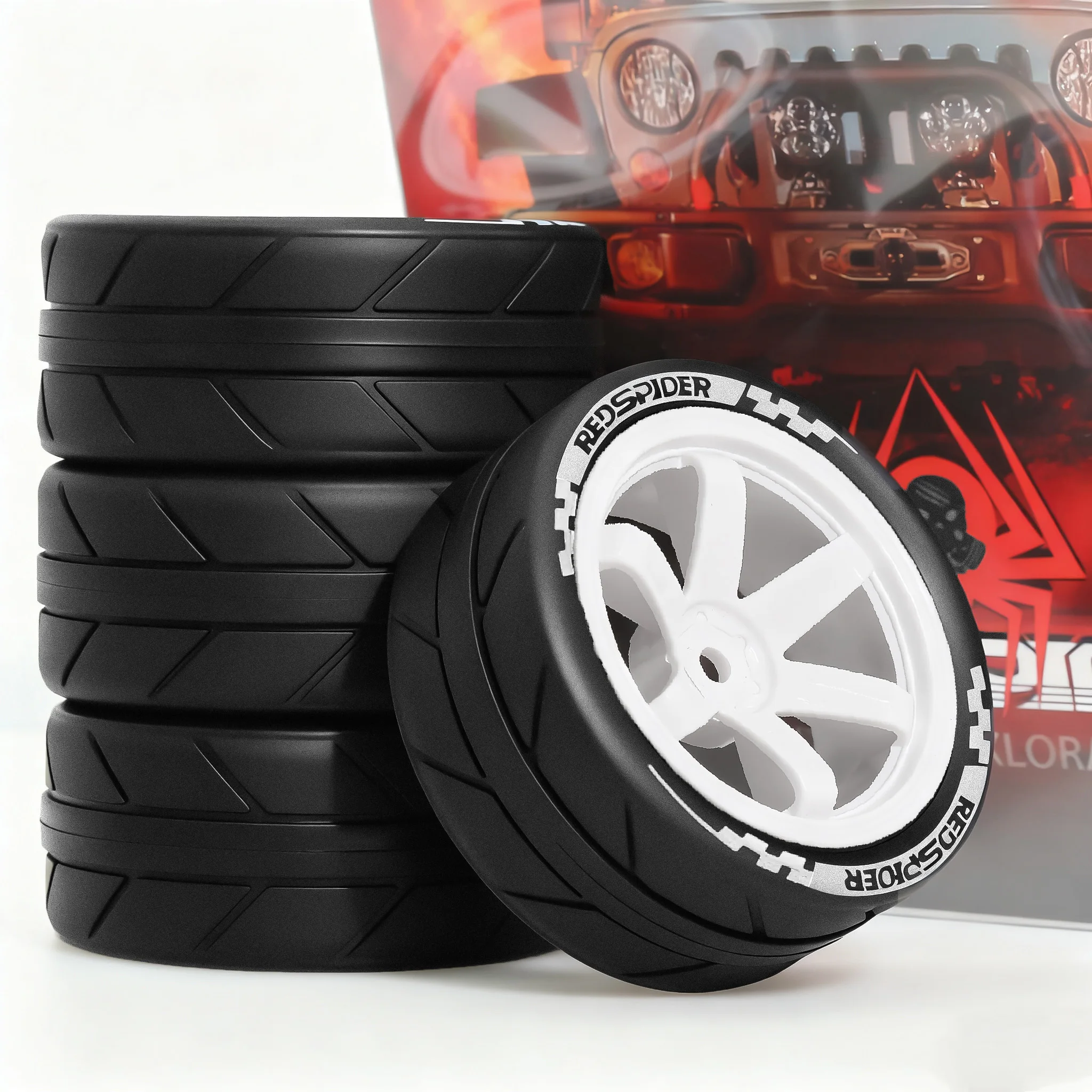 Détail des suspensions et du châssis de la Voiture RC Stunt Car 4WD 360° Rotation - RS441.