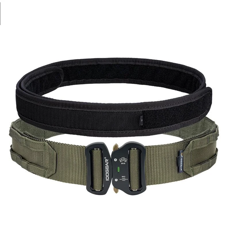 

2-inch Ronin Tactical Belt Double layered Metal Snake Buckle Quick Release Belts