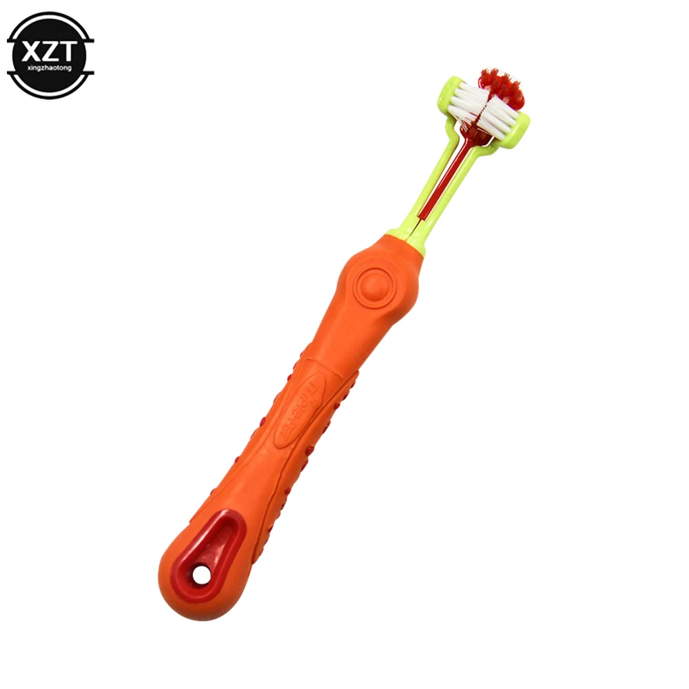 Title 6, 3Sided Pet Dog Toothbrush Multi-angle Cleaning ...