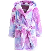 Robe de bain princesse rose pour filles de 3 4 5 6 7 8 9 10 11 12 ans, serviette de bain licorne pour enfants, Kigurumi, peignoir d'hiver pour bébés filles 5