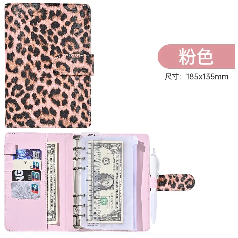 notebook binder cover photocard binder A6 PU Leather Notebook Refillable Binder for A6 Filler Paper Loose Leaf Personal Saving Planner Organizer Wallet Binder Cover