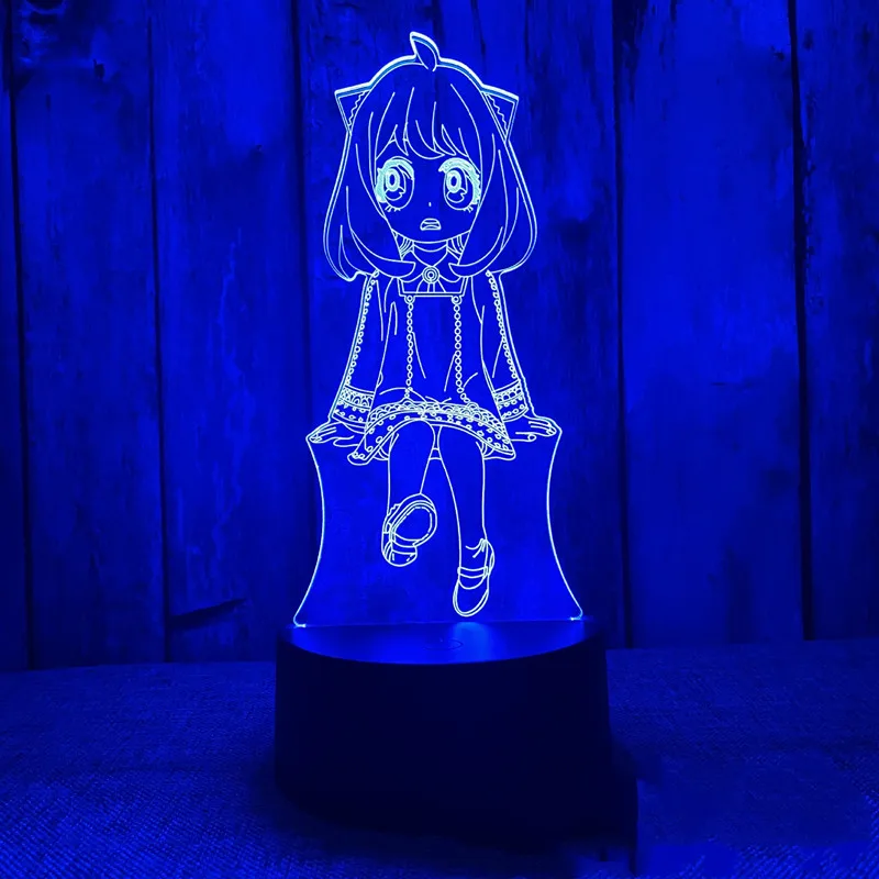 Spy X Family Night Light Anime Movie Anya Action Figure Modeling Visual  Stereo Led 16color Touch Table Lamp For Children - Action Figures -  AliExpress