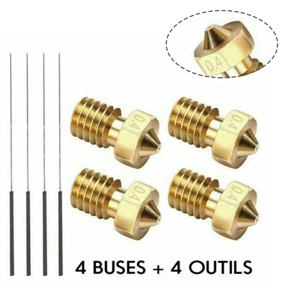 Nozzle Extruder Nozzle 0.4mm 1 Set 1.75mm Filament Cleaning Tools For 3D Printer For Anycubic I3 Mega / MEGA-S