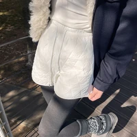 LanCharm 2025 Autumn Winter Korean High-Waisted Warm Women's Casual Pants Diamond-Patterned Thickened Slimming Boots Shorts - Image 2