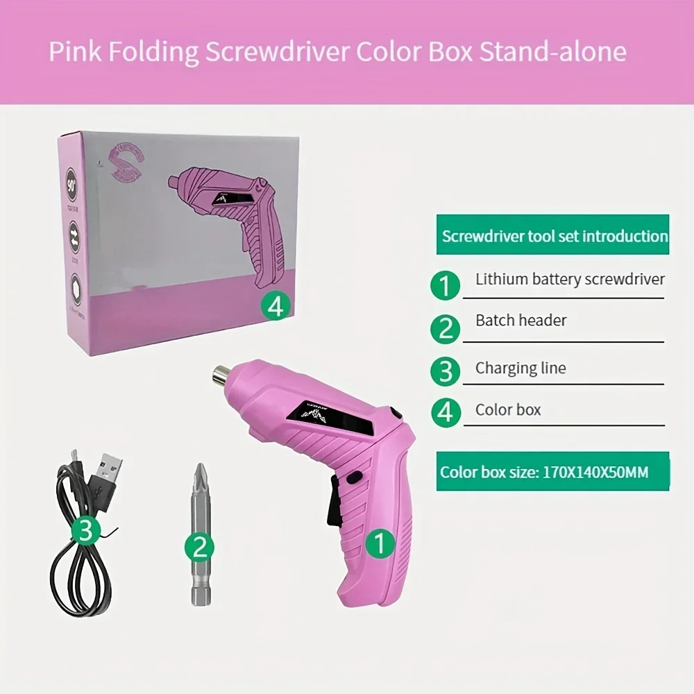 Electric Screwdriver Battery Rechargeable Cordless Screwdriver Powerful Impact Wireless Screwdriver Drill Electric Screw Driver