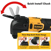 DEWALT DCS357 20V MAX Outil oscillant multifonction sans fil sans balais, accessoires, changement rapide sans outil, découpe, ponçage, décapage de coulis 2